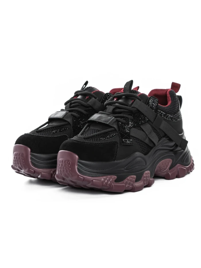 Pantofi Sport Dama din piele naturala 6361-8 BLACK | ADVANCER