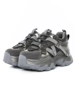 Pantofi Sport Dama din piele naturala 6361-8 GUN METAL | ADVANCER