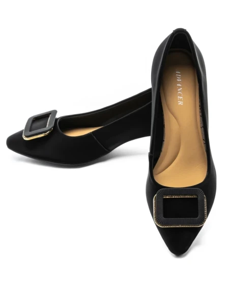 Pantofi cu toc din piele naturala 2216-50 BLACK | ADVANCER