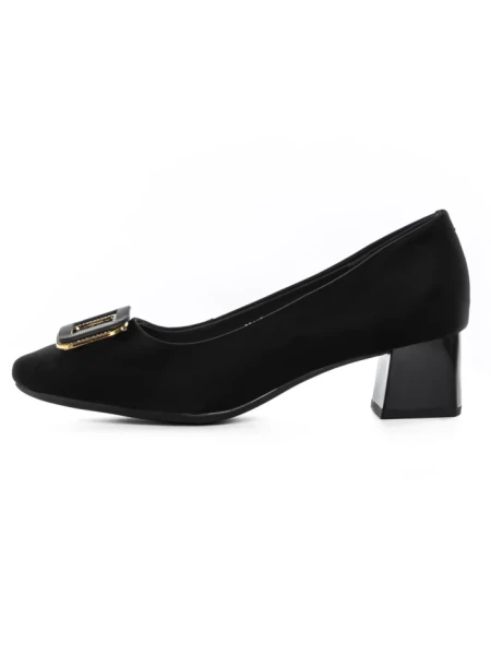 Pantofi cu toc din piele naturala 2216-50 BLACK | ADVANCER