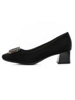 Pantofi cu toc din piele naturala 2216-50 BLACK | ADVANCER