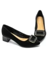 Pantofi cu toc din piele naturala 2216-50 BLACK | ADVANCER