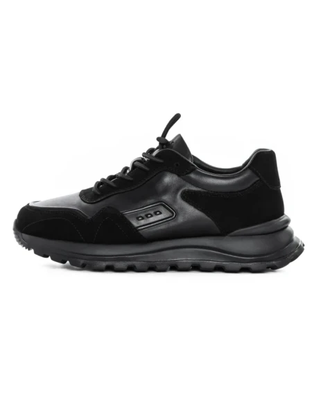Pantofi Sport Barbati din piele naturala 8077 BLACK | ADVANCER