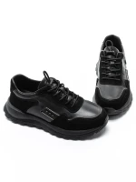 Pantofi Sport Barbati din piele naturala 8077 BLACK | ADVANCER