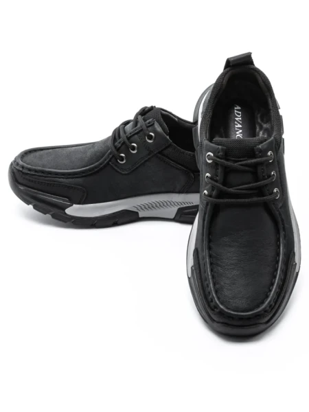 Mocasini Barbati din piele naturala 23566 BLACK | ADVANCER