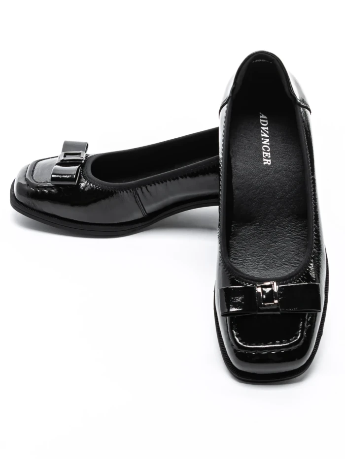 Pantofi cu toc din piele naturala 1355-1 BLACK | ADVANCER