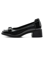 Pantofi cu toc din piele naturala 1355-1 BLACK | ADVANCER