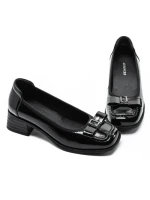 Pantofi cu toc din piele naturala 1355-1 BLACK | ADVANCER