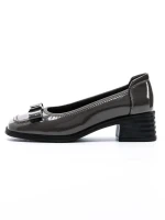 Pantofi cu toc din piele naturala 1355-1 GREY | ADVANCER