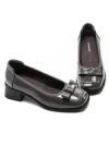 Pantofi cu toc din piele naturala 1355-1 GREY | ADVANCER