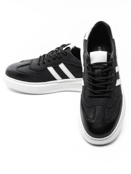 Pantofi Sport Barbati din piele naturala 02-208 BLACK-WHITE | ADVANCER
