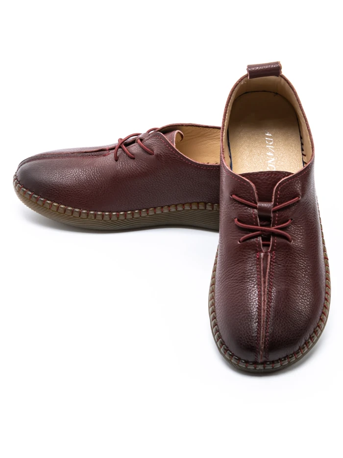 Pantofi Casual Dama din piele naturala SC9520 Visiniu ... » meishop.life