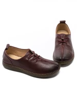 Pantofi Casual Dama din piele naturala SC9520 Visiniu ... » meishop.life