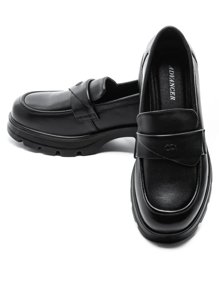 Pantofi Casual Dama din piele naturala 90-55 BLACK | ADVANCER