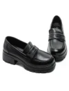 Pantofi Casual Dama din piele naturala 90-55 BLACK | ADVANCER