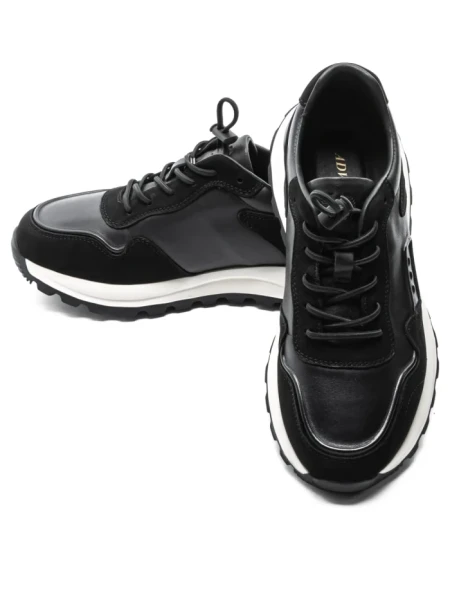 Pantofi Sport Barbati din piele naturala 8077 BLACK-WHITE | ADVANCER
