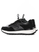 Pantofi Sport Barbati din piele naturala 8077 BLACK-WHITE | ADVANCER