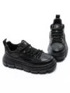 Pantofi Sport Barbati din piele naturala 88220 BLACK | ADVANCER