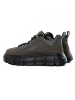 Pantofi Sport Barbati din piele naturala 88220B GREY | ADVANCER