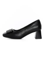 Pantofi cu toc din piele naturala TP2377-2 BLACK | ADVANCER