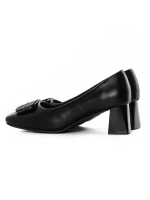 Pantofi cu toc din piele naturala TP2377-2 BLACK | ADVANCER