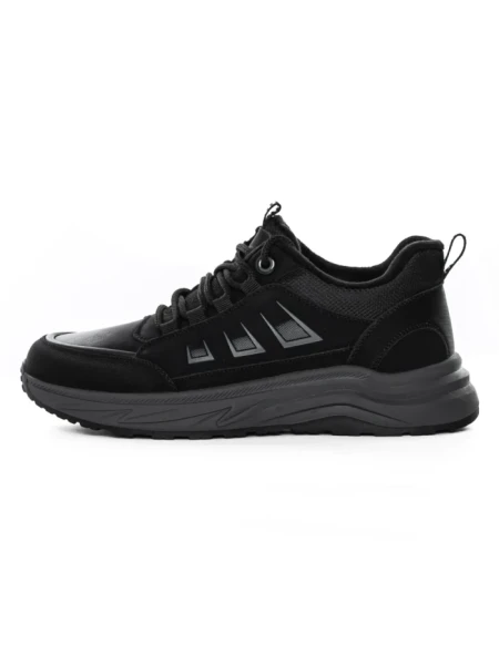 Pantofi Sport Barbati din piele naturala E90002 BLACK | ADVANCER