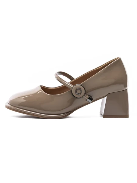 Pantofi cu toc din piele naturala TP312-1 APRICOT | ADVANCER