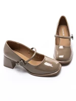 Pantofi cu toc din piele naturala TP312-1 APRICOT | ADVANCER
