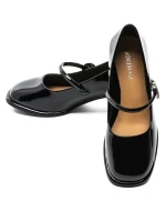 Pantofi cu toc din piele naturala TP312-1 BLACK | ADVANCER