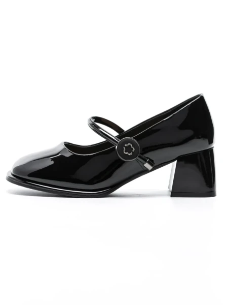 Pantofi cu toc din piele naturala TP312-1 BLACK | ADVANCER