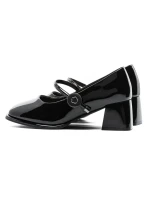 Pantofi cu toc din piele naturala TP312-1 BLACK | ADVANCER