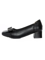 Pantofi cu toc din piele naturala TP3201-1 BLACK | ADVANCER
