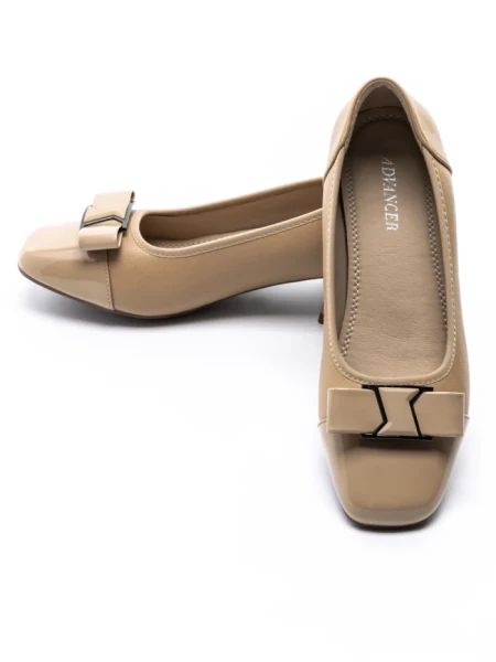 Pantofi cu toc din piele naturala TP3201-1 APRICOT | ADVANCER