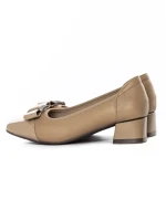 Pantofi cu toc din piele naturala TP3201-1 APRICOT | ADVANCER