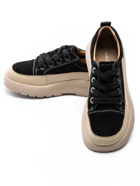 Pantofi Sport Dama din piele naturala 70108-2 BLACK | ADVANCER
