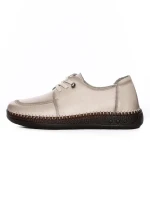 Pantofi Casual Dama din piele naturala KM327 CREAM | FORMAZIONE