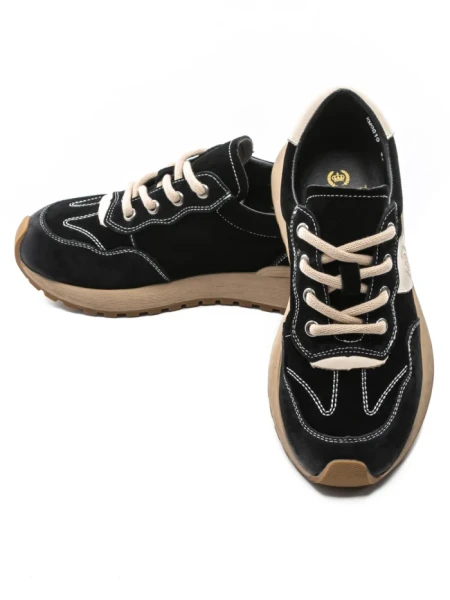 Pantofi Sport Dama din piele naturala KM9819 BLACK | FRANCO GERARDO