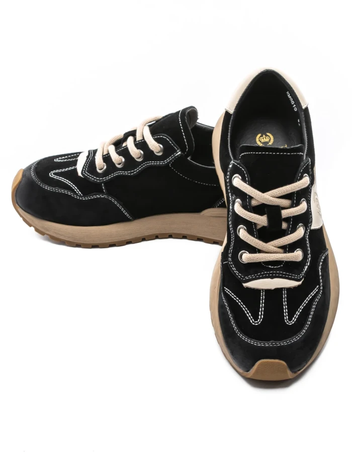 Pantofi Sport Dama din piele naturala KM9819 BLACK | FRANCO GERARDO