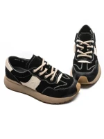 Pantofi Sport Dama din piele naturala KM9819 BLACK | FRANCO GERARDO