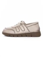 Pantofi Casual Dama din piele naturala KM2583 CREAM | FORMAZIONE
