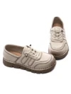 Pantofi Casual Dama din piele naturala KM2583 CREAM | FORMAZIONE