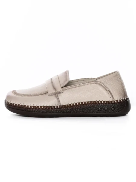 Pantofi Casual Dama din piele naturala KM329 CREAM | FORMAZIONE