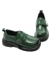 Pantofi Casual Dama din piele naturala KM6715 GREEN | FORMAZIONE