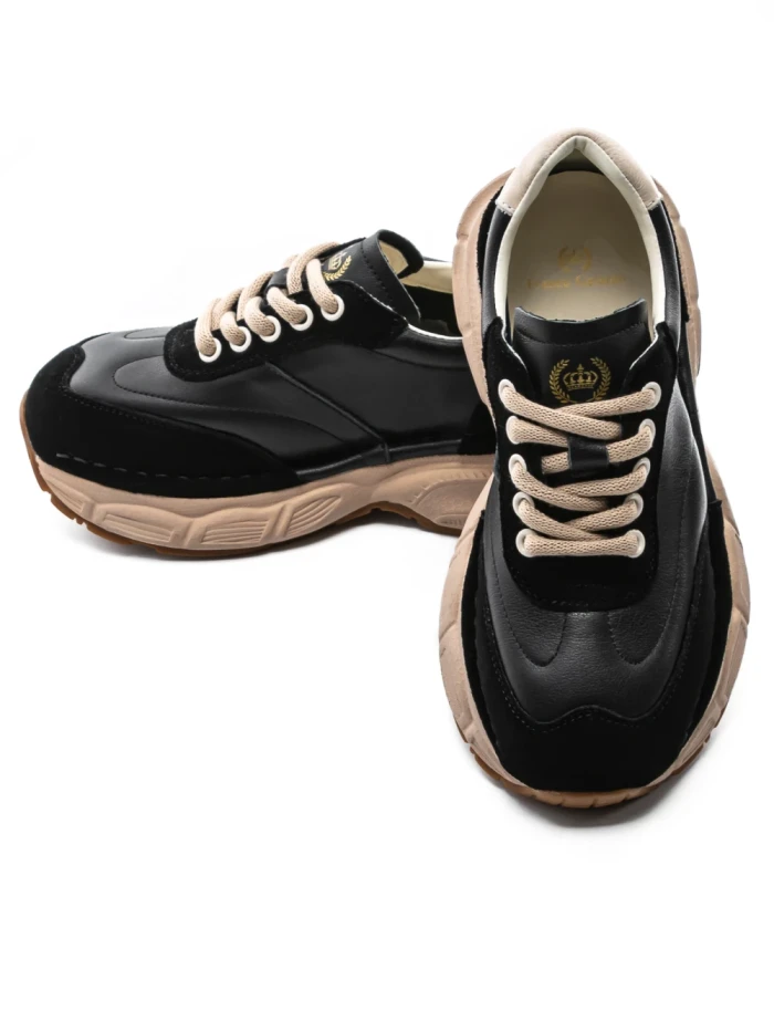Pantofi Sport Dama din piele naturala KM5502 BLACK | FRANCO GERARDO