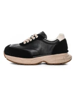Pantofi Sport Dama din piele naturala KM5502 BLACK | FRANCO GERARDO