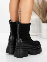 Ghete Dama cu Platforma 5W61 BLACK | MEI