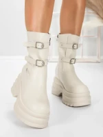 Ghete Dama din piele naturala 5W62 BEIGE | PANTOFUL