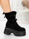 Ghete Dama din piele naturala 5W62 BLACK | PANTOFUL