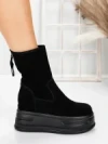 Ghete Dama din piele naturala 5W76 BLACK | PANTOFUL