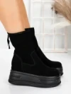 Ghete Dama din piele naturala 5W76 BLACK | PANTOFUL
